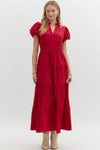 Radiant Maxi Dress Burgundy