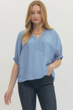 Braided Glory Top Chambray
