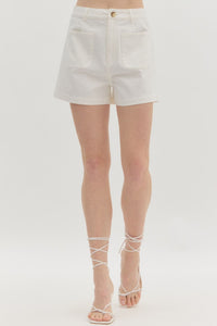 Take Me With You Shorts White