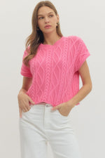 Just Livin' Sweater Top Pink