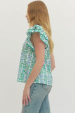 Breezy Sophistication Top Blue