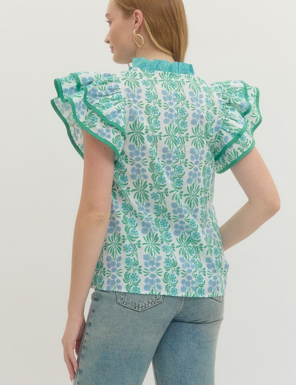 Breezy Sophistication Top Blue