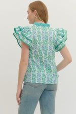 Breezy Sophistication Top Blue