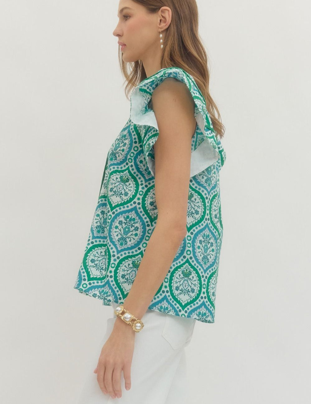 Paisley Flutter Top