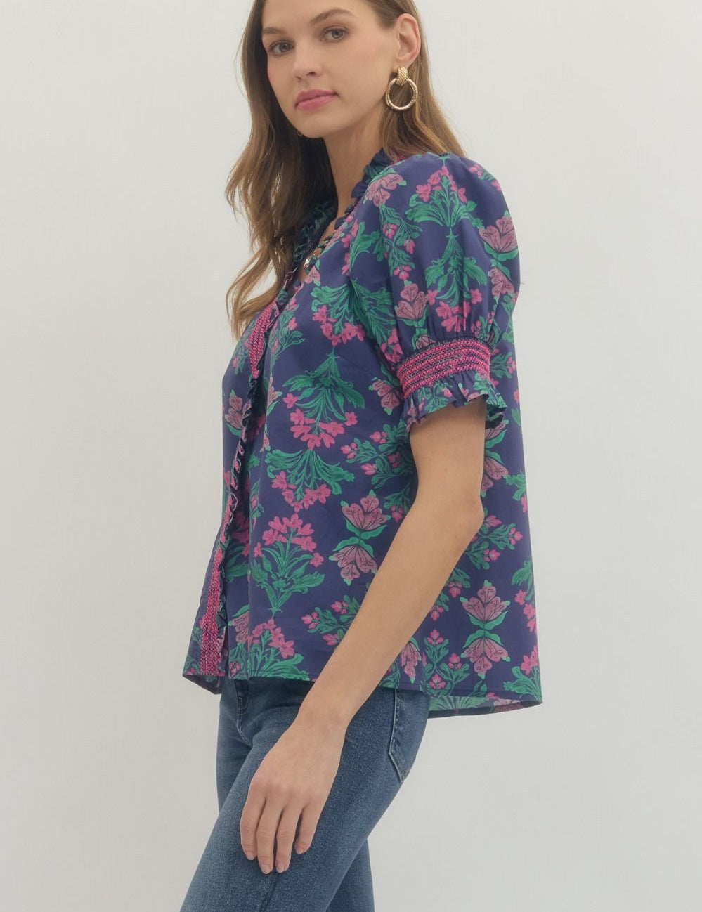 Feels Just Right Top Navy