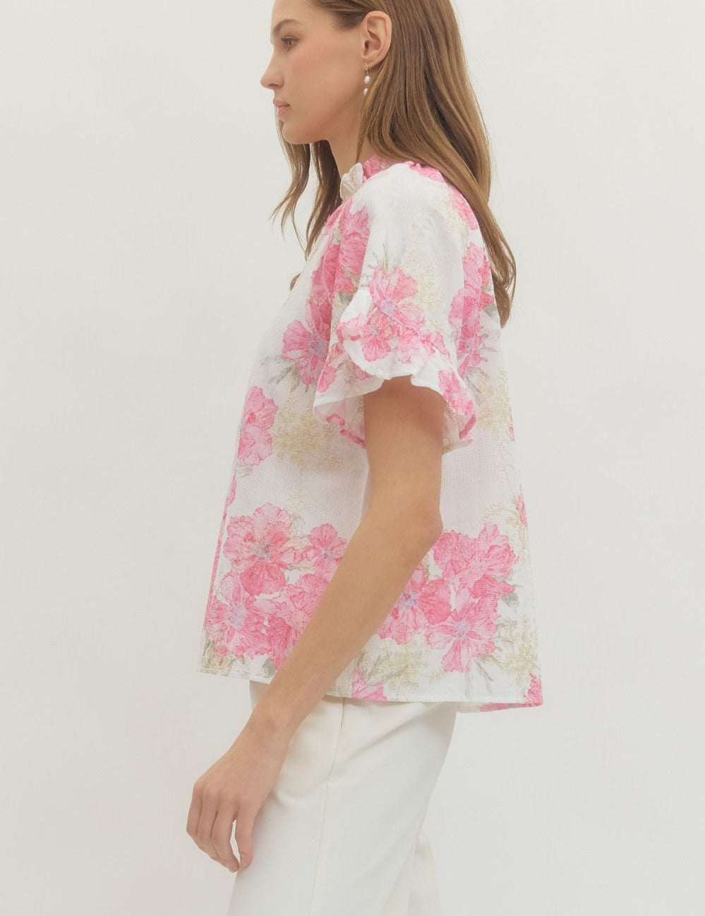 Floral Flutter Top