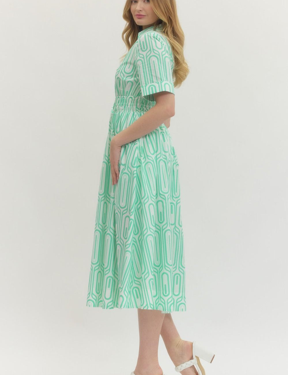 Modern Coastal Midi Dress Mint