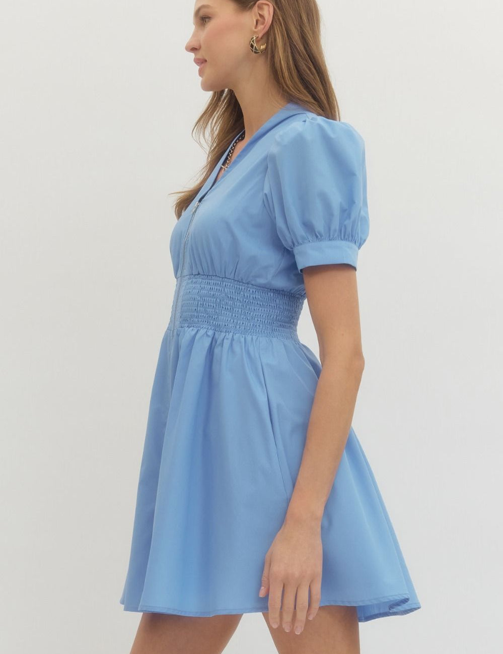 Always The Right Time Dress - Chambray
