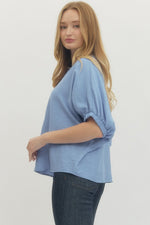 Braided Glory Top Chambray