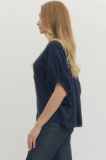 Braided Glory Top Navy