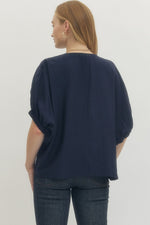 Braided Glory Top Navy