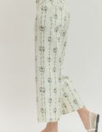 Floral Veil Pants - Cream