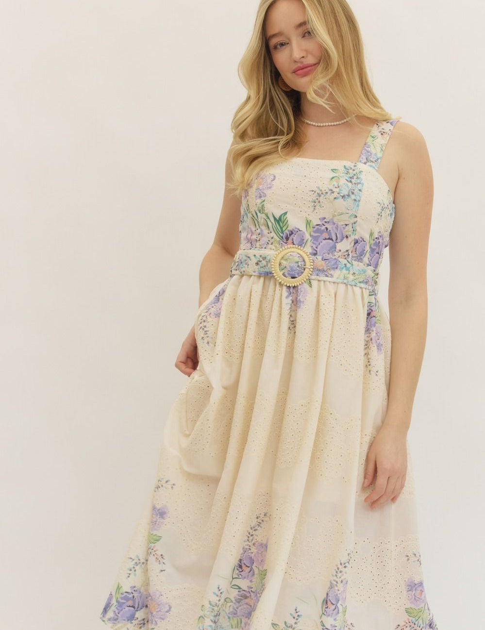 In The Fields Midi Dress - Lavender