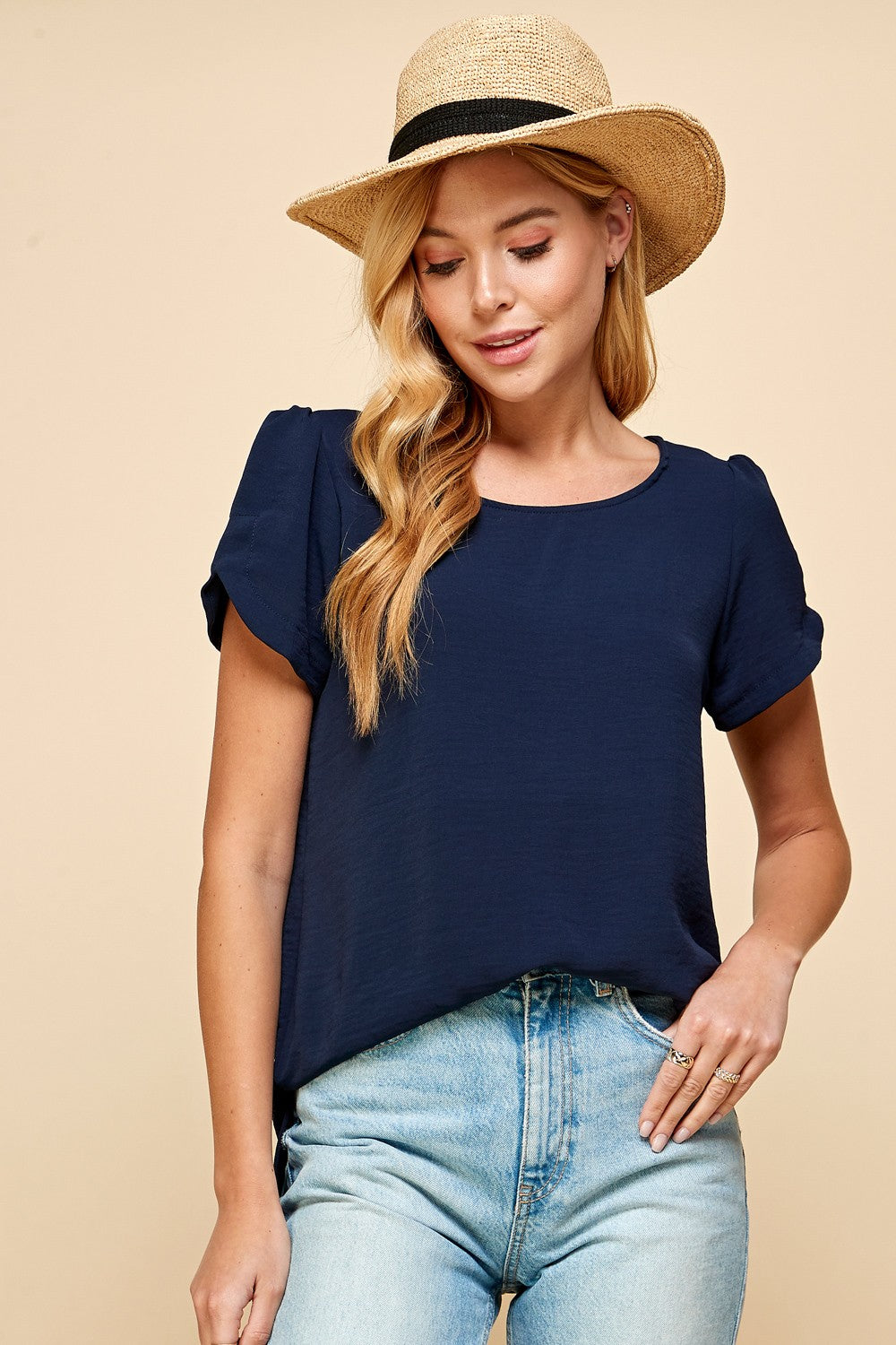 Just For Tonight Top Navy