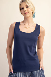 Statement Piece Top Navy