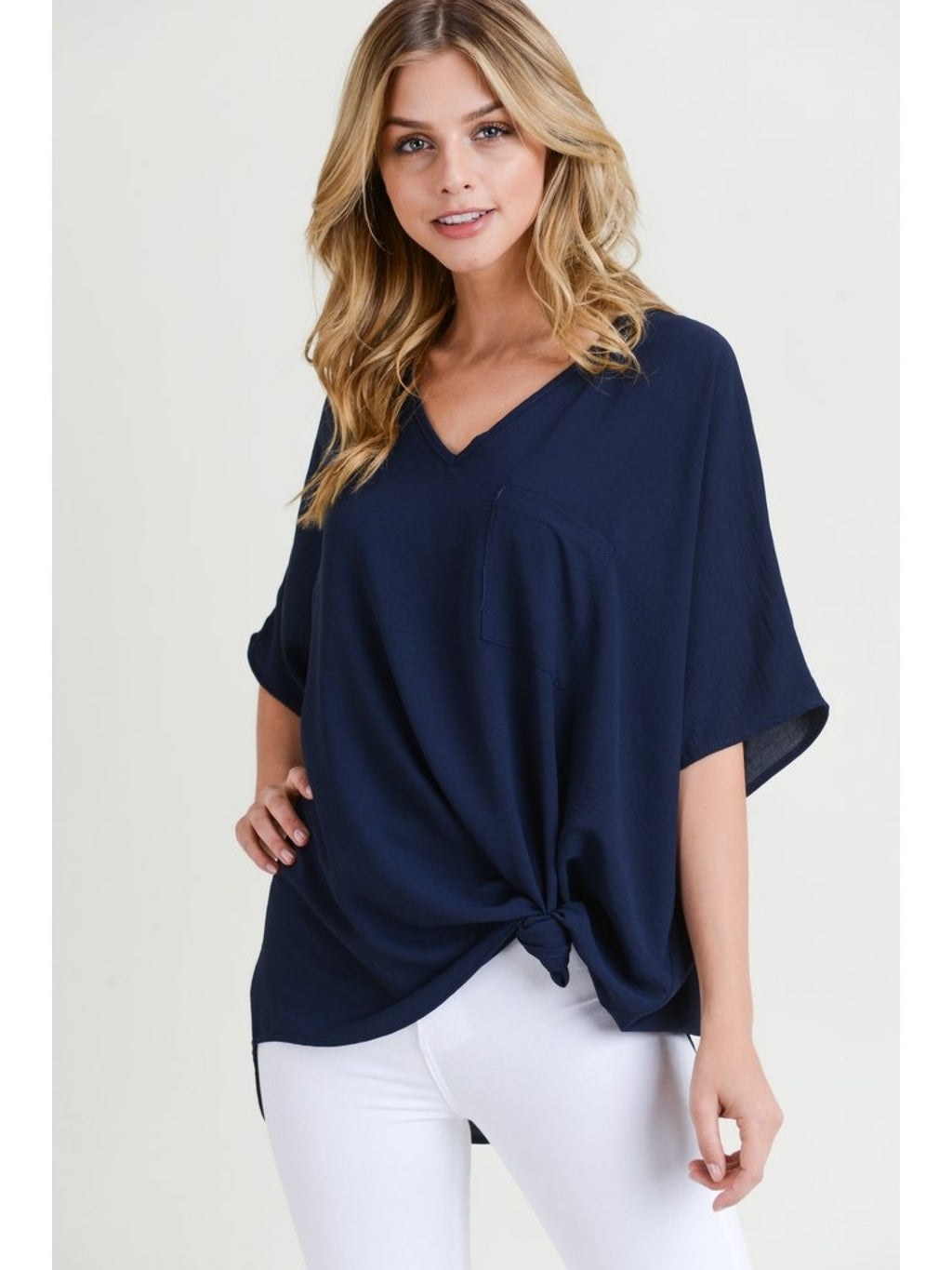 When You Think Of Me Top Navy
