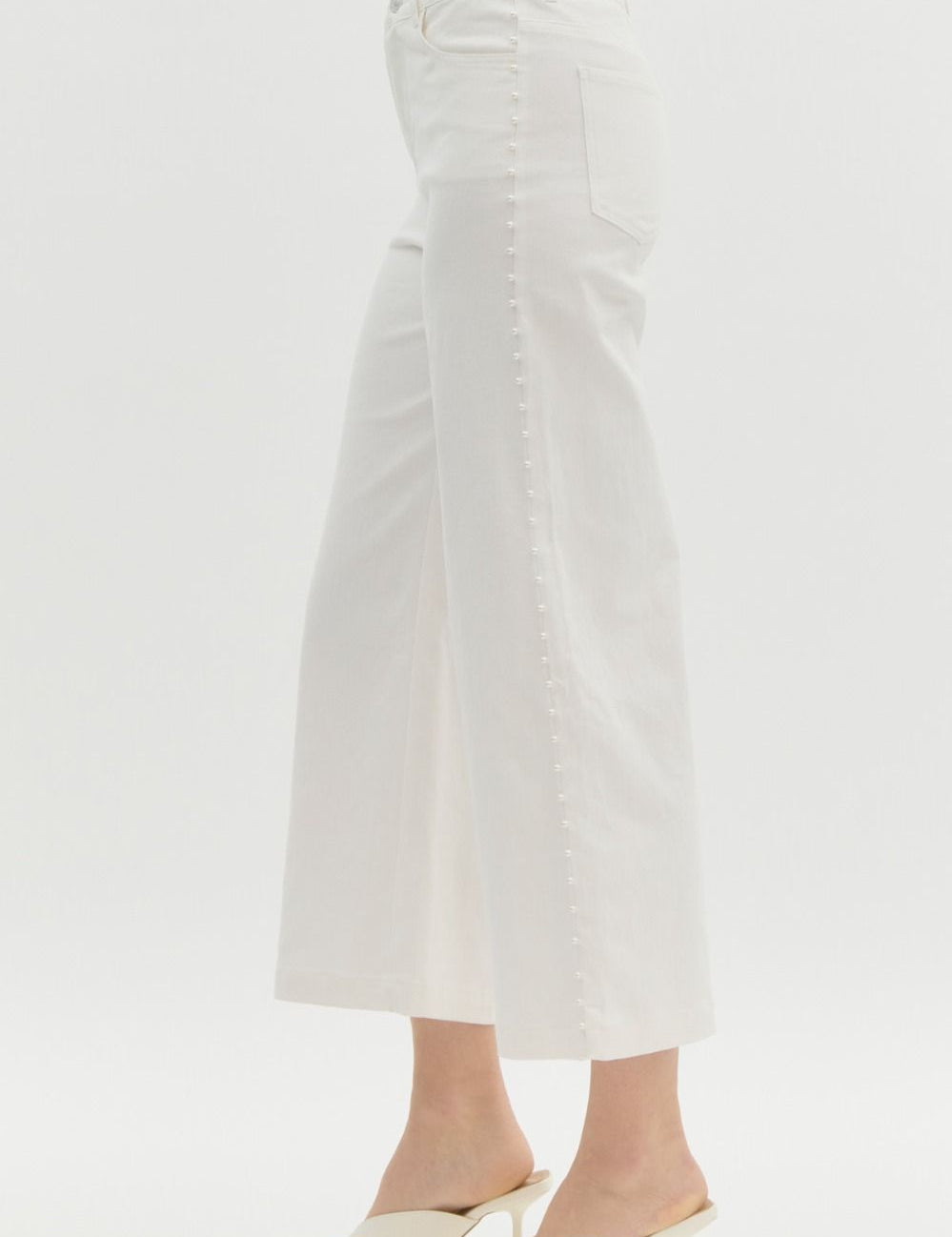 Pretty In Pearls Pants White