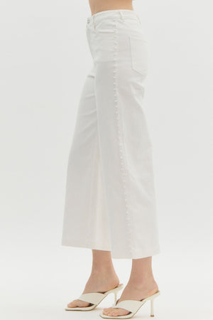 Pretty In Pearls Pants White
