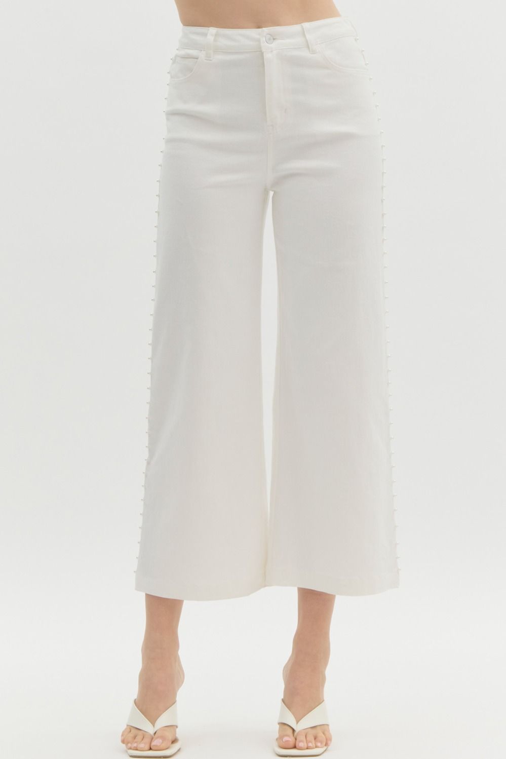 Pretty In Pearls Pants White