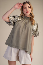 Pretty In Lace Top Sage