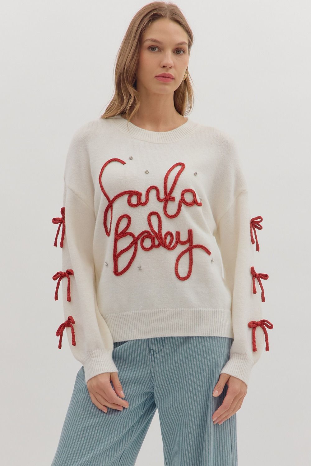 Santa Baby Sweater Cream