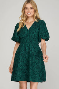 Peaceful Petals Dress Green