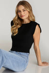 Simply Adored Sweater Top Black