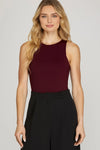 She's Sociable Bodysuit Merlot