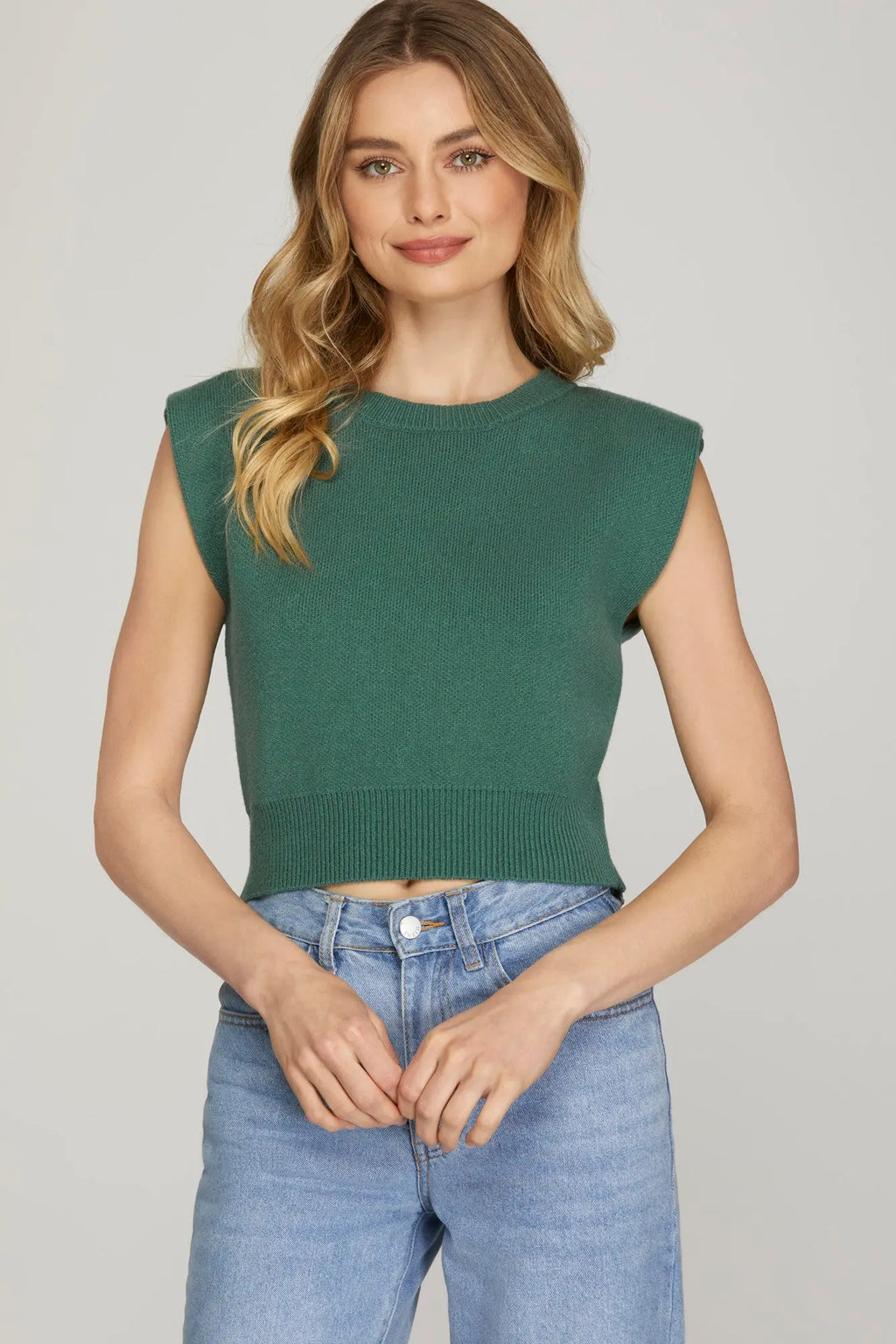 Simply Adored Sweater Top Green