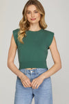 Simply Adored Sweater Top Green