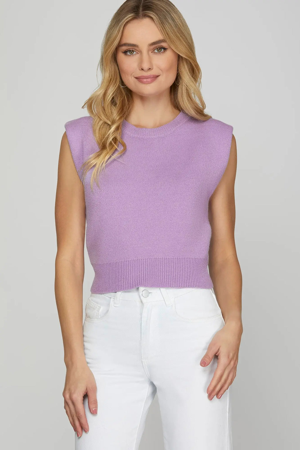 Simply Adored Sweater Top Lavender