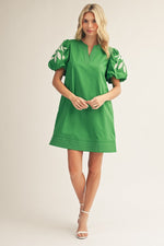 Skies Beauty Mini Dress -Green