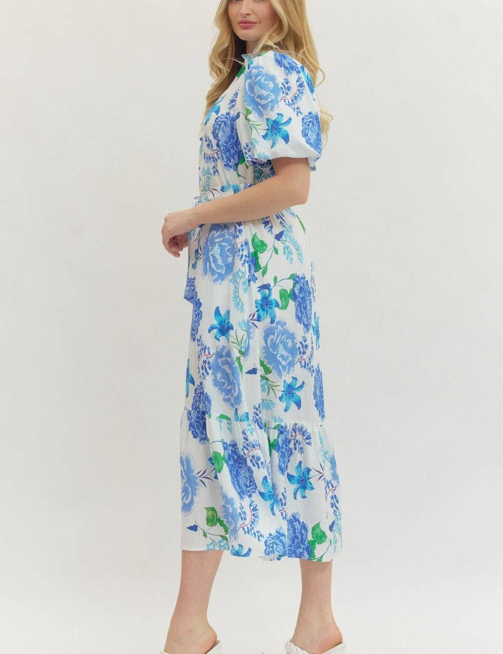 Spring In Santorini Midi Dress
