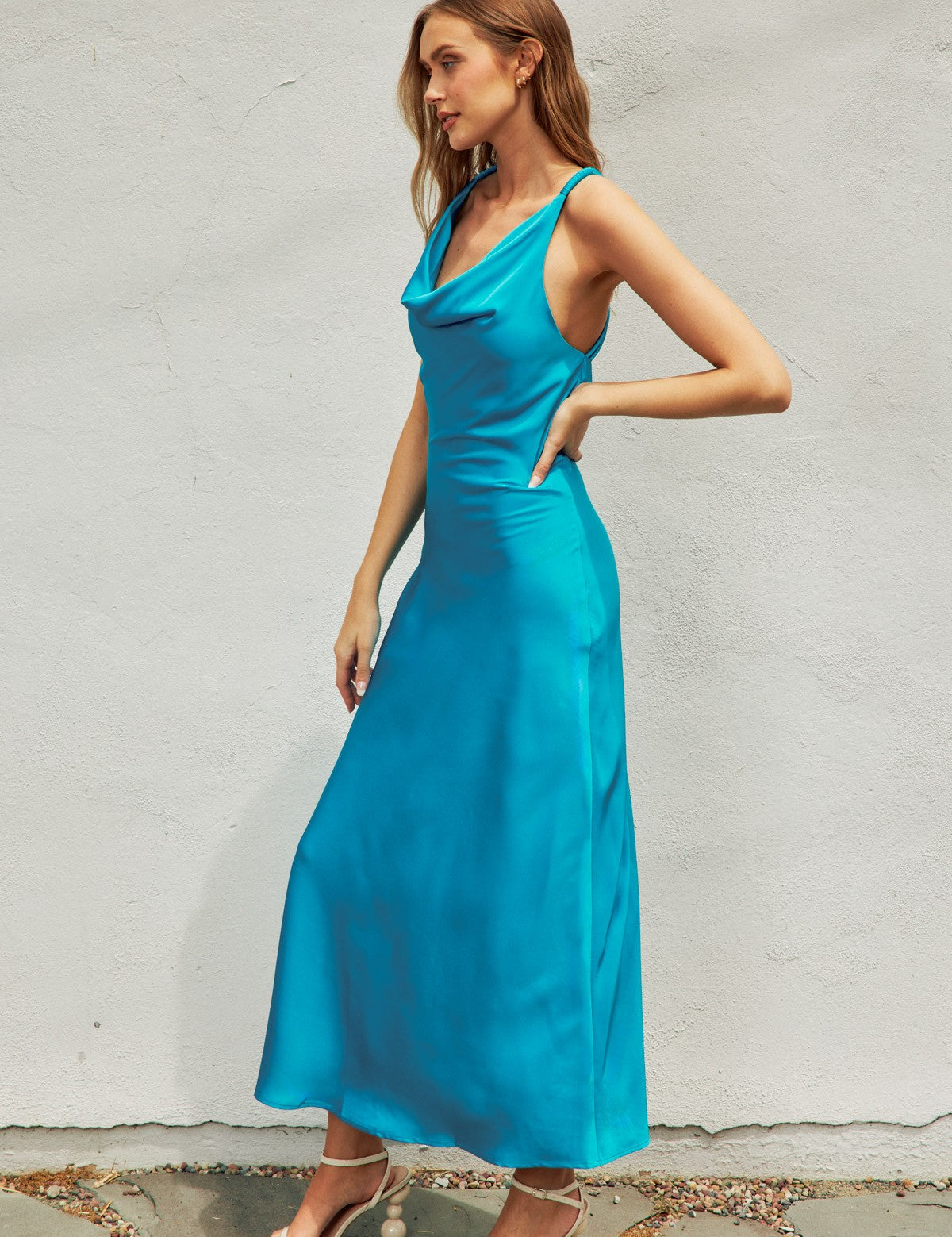 Sultry Sea Maxi Dress - Teal