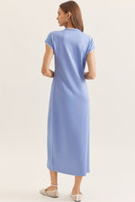 Sunset To Seaside Midi Dress -Blue