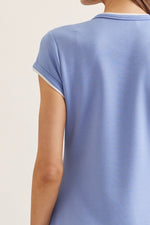 Sunset To Seaside Midi Dress -Blue