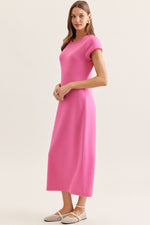 Sunset To Seaside Midi Dress -Pink
