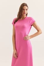 Sunset To Seaside Midi Dress -Pink