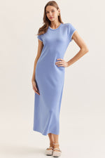 Sunset To Seaside Midi Dress -Blue