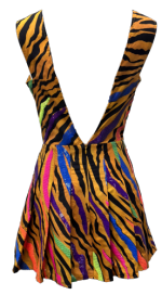 QOS Coton Neon & Tiger Print Tank Dress