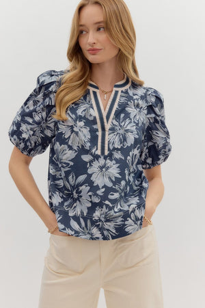 You Belong With Me Top Navy